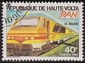 Burkina Faso - 1977 - Locomotives - 40 FR - Multicolor - Locomotives, Diesel - Scott 569 - Upper Volta Locomotive Diesel Le Belier - 0